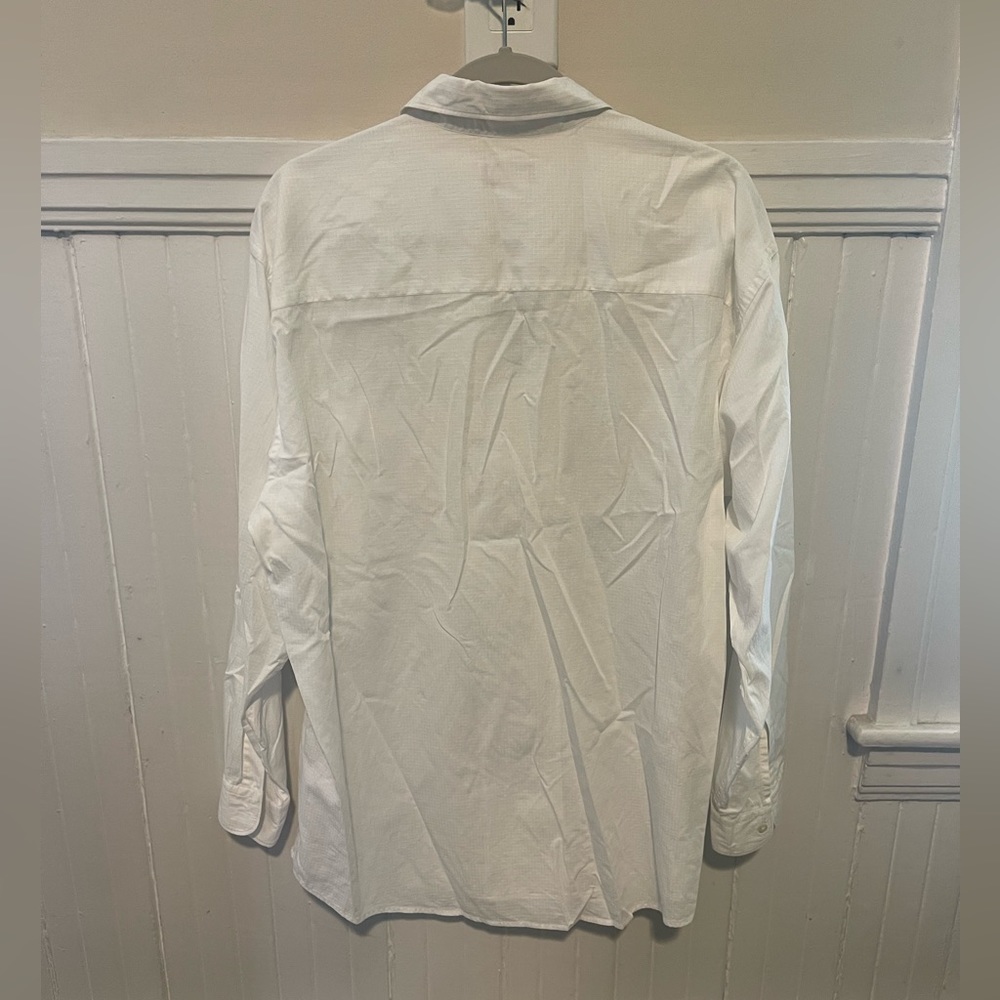 Claiborne men’s white button down dress shirt size L - Picture 5 of 6